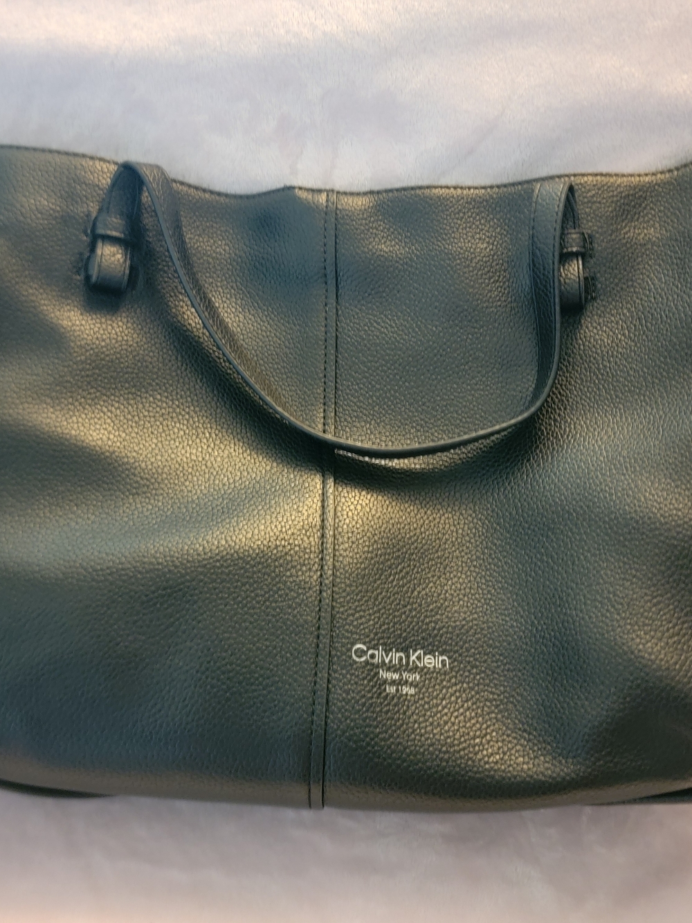 Calvin Klein Black Pebble-Texture Tote